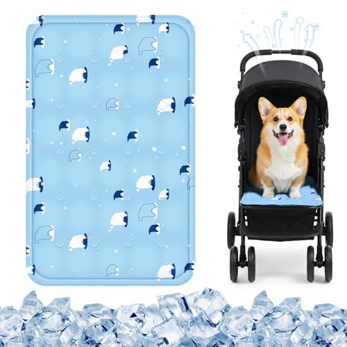Nuanchu Dog Stroller Cooling Mat Waterproof Outdoor Pet Cooling Mat Washable Summer Cat Sleeping Blanket for Pet Stroller(...