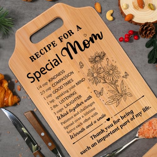 Gifts for Mom Mothers Day, Moms Birthday Gift Ideas, Recipe Cutting Board for Moms, Best Gifts for Mom Birthday, Christma...