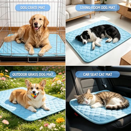 dgdgbaby Cooling Mat for Dogs, Arc-Chill Dog Cooling Mat (Q-Max>0.45), Non-Slip Washable Pet Cooling Pad, Summer Self-Cool...