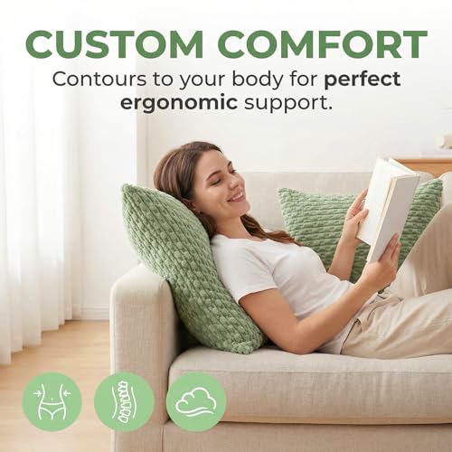Kevin Textile 2 Packs Spring Decorative Throw Pillow Covers 18x18 Inch for Living Room Couch Bed Spring Sofa Soft Striped ...