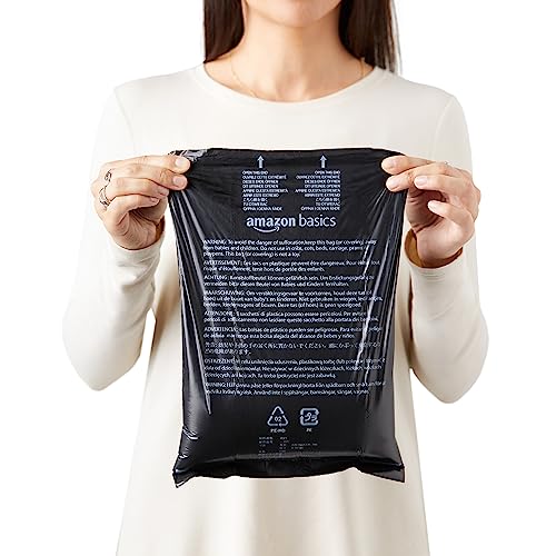 Amazon Basics Dog Poop Leak Proof Bags with Dispenser and Leash Clip, Unscented, 13" x 9", 600 Count