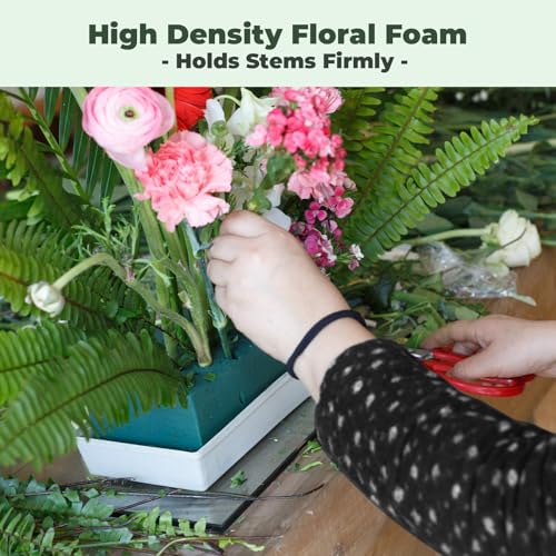 Upgraded 6 Pack Floral Flower Foam Blocks, Green Plant Foam for Flower Arrangements, Wet & Dry Florist Foam Styrofoam for ...