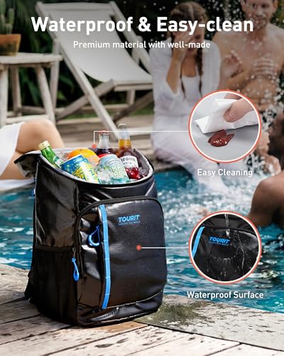 TOURIT Backpack Cooler Insulated 30 Cans, Lightweight Leak Proof Travel Cooler Bag, Soft Waterproof Cooler Backpack for Me...