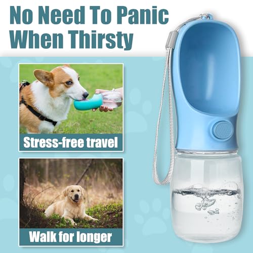 Bestac Pet Travel Water Bottle - Portable Dog&Cat Water Cup, One-Hand Operation, Lightweight & Leak-Proof, BPA-Free, Compa...
