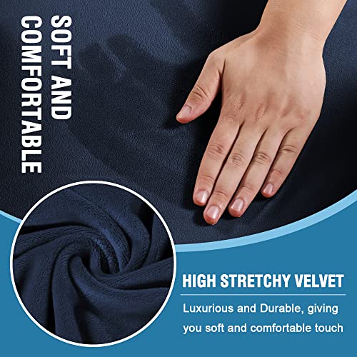 H.VERSAILTEX Sofa Cover 2 Piece T Cushion Armchair Slipcovers Thick Velvet Couch Cover Furniture Protector Stretch T Cushi...