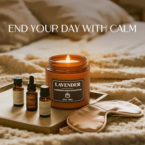 NORVENCE Scented Candles Gift Set, Stress Relief Candles for Home, Premium Soy Candle Set, Candles for Women and Men, Birt...