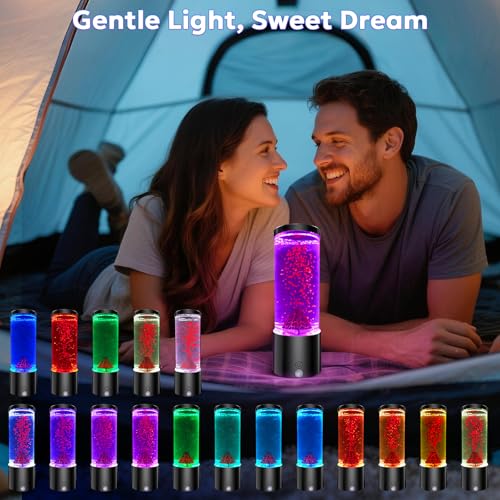 17 Colors Changing Volcano Lamp with Remote Relaxing Sensory Lamps for Kids & Adults Battery Operated Mood Night Light Hom...