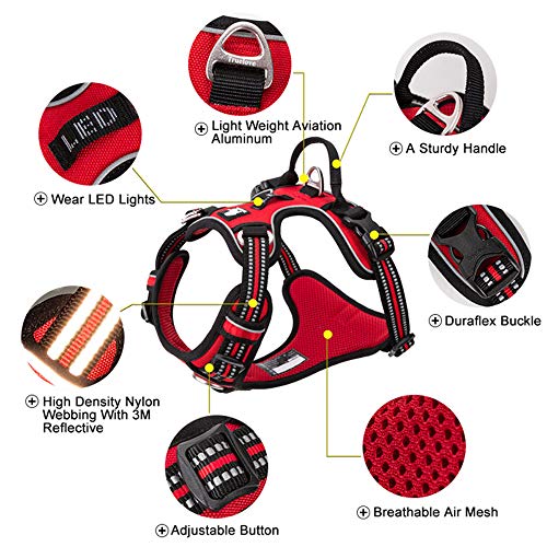 TRUE LOVE Dog Harness No Pull Nylon Reflective Pet Harness Adjustable Comfortable Control Step-in Brilliant Colors Truelov...