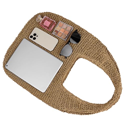 Women Large Straw Beach Bag Handmade Woven Shoulder Bags Hobo Tote Handbag Purse for Summer