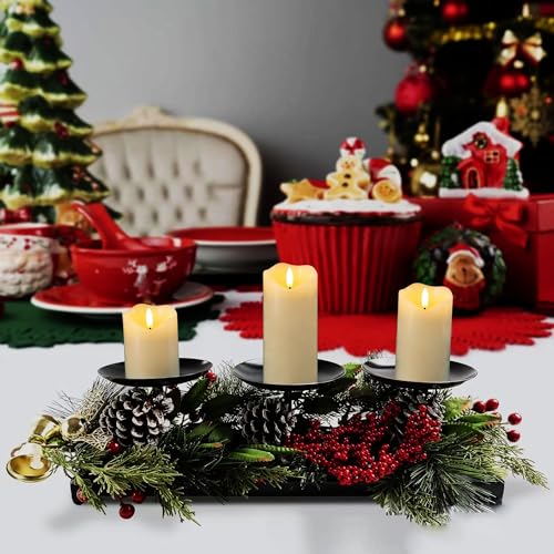 VIEWELLD Flickering Flameless Candles with Remote and Timer, Realistic LED Candles, Battery Operated Candles for Christmas...