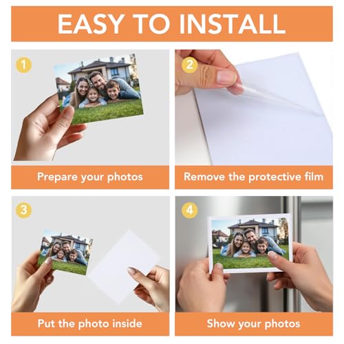 KKJCXY Magnetic Picture Frame, 10 Pcs Magnetic Picture Frames for Refrigerator 4x6, Magnetic Photo Frames with White Borde...