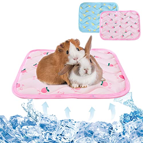 Jevnd 2Pcs Small Animals Cooling Mat, Guinea Pig Cooling Sleeping Pad, Rabbit Cool Pad, Breathable Small Pet Self Hot Day ...