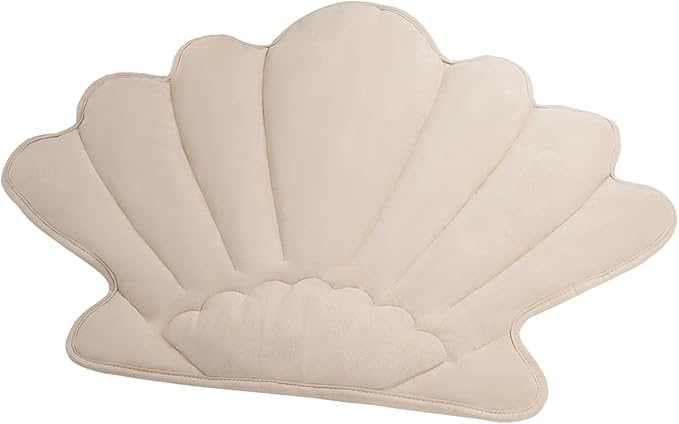 outtip 27" X 20" Reversible Seashell Shaped Cute Cat Mat Bed, Durable Soft Bed Mat for Cats, All-Season Washable Pet Pad B...