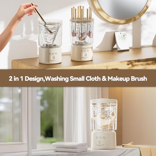 Portable Mini Washing Machine, NEW Underwear Washing Machine Small Clothes Washer Makeup Brush Cleaner Machine Underwear W...