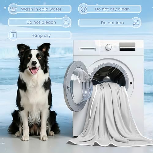 Mora Pets Premium Cooling Blanket for Dogs, Q-MAX>0.5 Washable Breathable Cooling Mat, Lightweight Soft Summer Pet Throw B...
