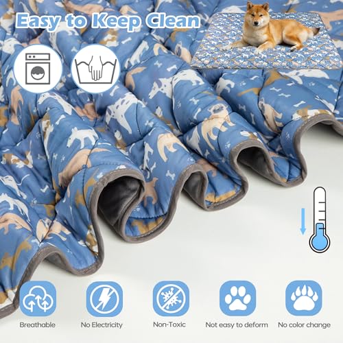 ZINGTERRA Dog Cooling Mat,Cat Self Cool Ice Pad,Lightweight Pet Cooling Pads Blanket Bed Cover,Puppies Summer Cool Tech Fa...