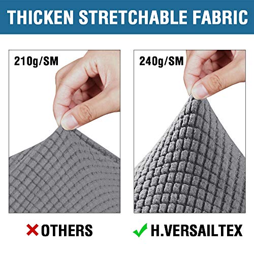 H.VERSAILTEX 3 Piece Stretch Sofa Covers for 2 Cushion Loveseat Couch Covers for Living Room Furniture Cover (Base Cover P...