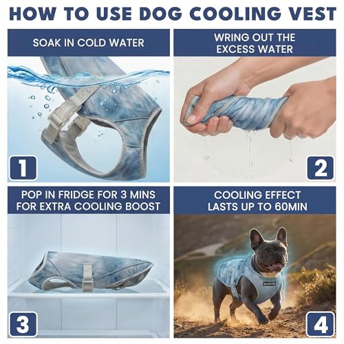 Spark Paws Dog Cooling Vest - SPF 50 UV Sun Protection - Summer Heat Relief Gear for Dogs, Lightweight, Evaporative Coolin...