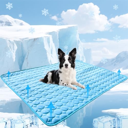 Dog Cooling mat, 40’’×28’’Washable Cooling Pad for Dogs, Large Dog mat Designed for Summer, Breathable and Easy to Carry p...