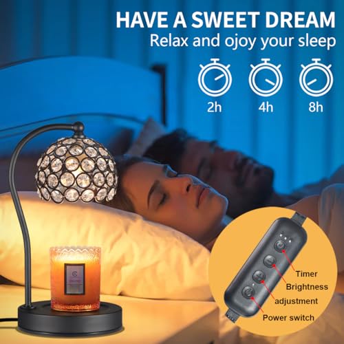 Dimmable Electric Candle Warmer Lamp with Timer Home Decor Wax Melts Warmer for Jar Scented Candles Mother's Day Thanksgiv...