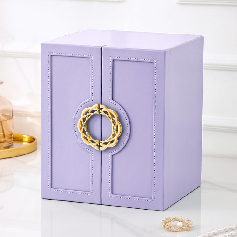 AOSIFIEL Cute Jewelry Box for Women teen Girls Jewelry Organizer Large Jewelry Organizers and Storage Faux Leather Jewelry...