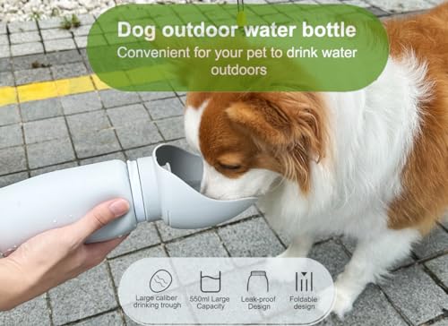 Sprigold Large Dog Water Bottle,Travel Size Leak Proof Portable Soft Silicone Foldable Storage Puppy Water Dispenser for P...