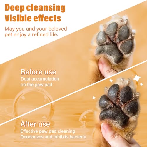 GJYC PET Paw Cleaner for Dogs and Cats,Magic Foam - Clean Paws No-Rinse Foaming Cleanser-Dry Shampoo, Foot Cleaner Brush -...