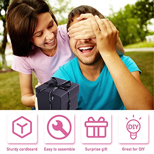 Hamiggaa Explosion Box Gifts,Surprise Creative DIY Photo,Exploding Love Box,Love Memory Photo Box with 4 Faces for Anniver...