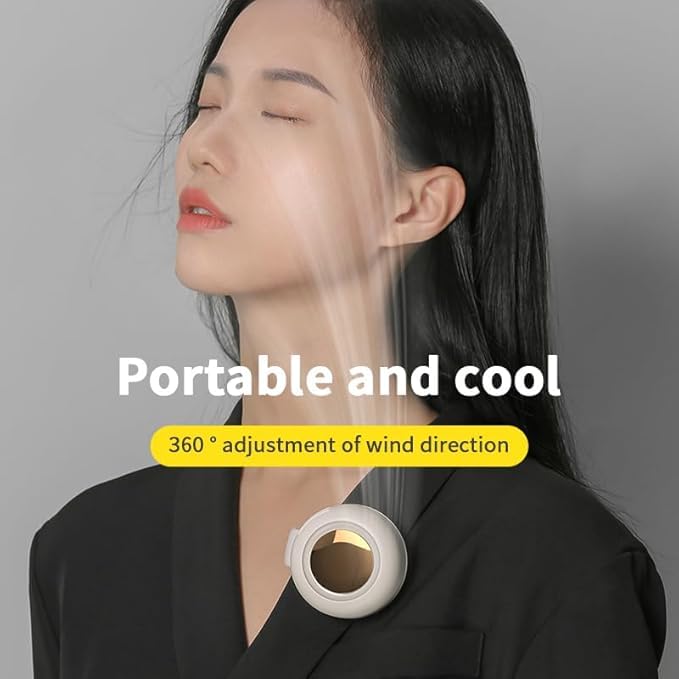 Feitenn Mini Clip Fan, Portable Bladeless Fan with 360° Rotation, 3-Speed Rechargeable Waist Fan, Silent Neck Fans Persona...