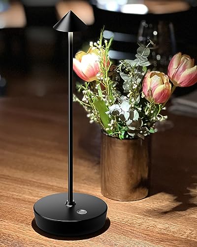 SHANGCAI Cordless Table Lamps Rechargeable, 6000mAh Battery Operated LED Desk Lamp Outdoor Waterproof Portable Touch Dimma...