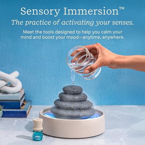 Lifelines Stacking Stones Aromatherapy Diffuser - Calming Sensory Oasis with Mesmerizing Aromatic Mist & Auto-Shut Off Fea...