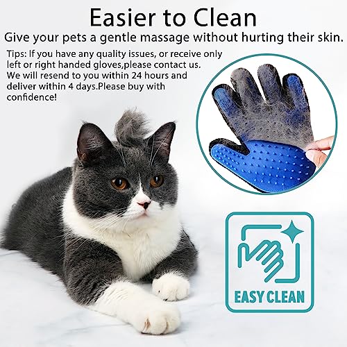 GJEASE Cat Grooming Glove Brush,Pet Hair Remover Tool,Reusable Dog Hair Fur Remover for Carpet,Furniture,Couch,Clothes,Ec...