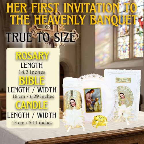 First Communion Bible and Candle - Biblia y Vela de Primera comunión para niña - Vela para Primera comunion niña - First C...