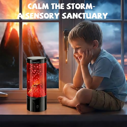 Volcano Lamp, Realistic Volcano Eruption Kids Night Light with USB/Battery Power,Leak-Proof,Cool Novelty Gift for Kids, Me...
