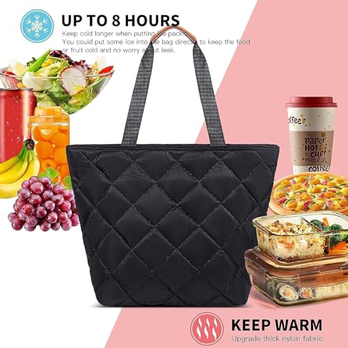 TIIOCTI Insulated Cooler Bag Reusable Grocery Tote Bags Transport Large Lunch Box for Women