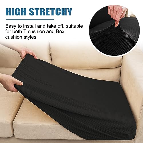 SICHOWEL Water-Repellent Sofa Cushion Covers Jacquard High Stretch Fabric Chair Cushion Furniture Protector for Living Roo...