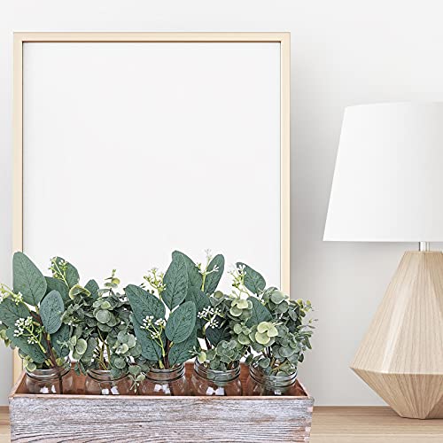 Mixed Eucalyptus Leaves Stems Bulk Artificial Eucalyptus Leaves Sprays Faux Oval Eucalyptus Leaves with White Seeds Stems ...