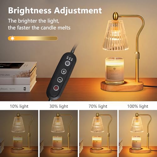Engpure Candle Warmer Lamp with Timer and Dimmer Adjustable Height for Home Room Decor, Brithday Gifts for Women, Candle W...
