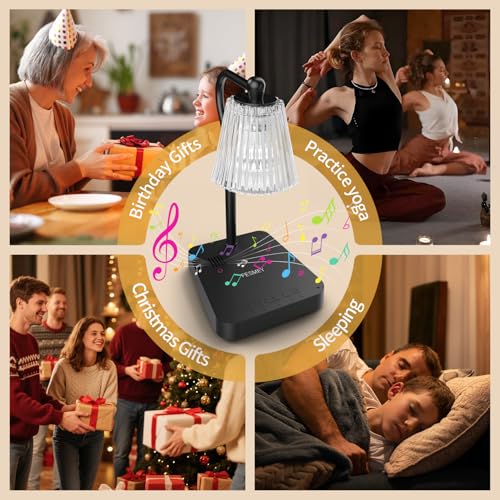Fesmey Dimmable Candle Warmer Lamp with Timer, 2-in-1 Adjustable Candle Lamp Warmer Light Sound, Touch Control Lamp Candle...