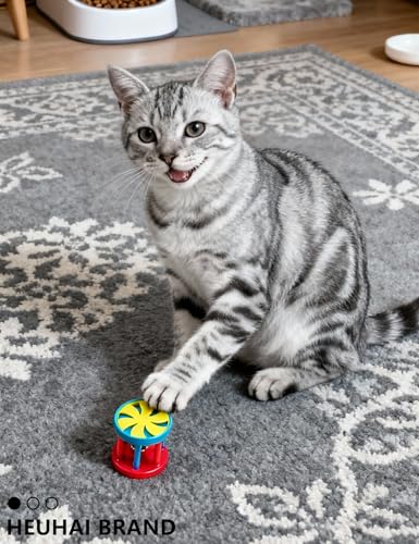 HEUHAI 25 Cat Toys Balls Set Indoor Kitten Safe Colorful Plush & Bell Balls for Play Chase Hunt Interactive Entertainment...