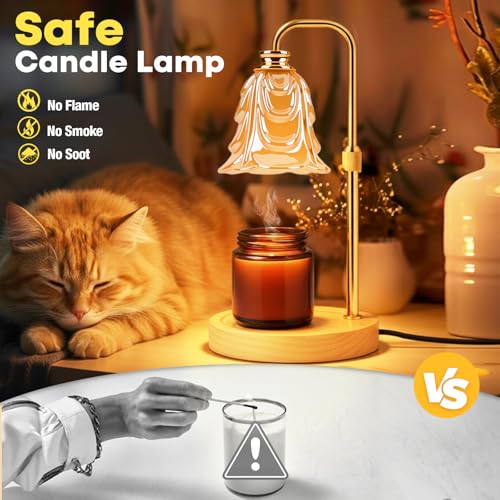 EPIMA Candle Warmer Lamp with Timer and Dimmer, Electric Wax Warmers for Scented Candles with 5 Brightness Settings, Anti-...