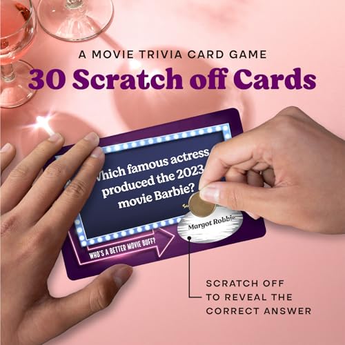 Date Night Scratch Off Cards Movie Popcorn Gift Set, Best Couples Gift Ideas, 30 Date Night Scratch Off Cards, Movie Night...