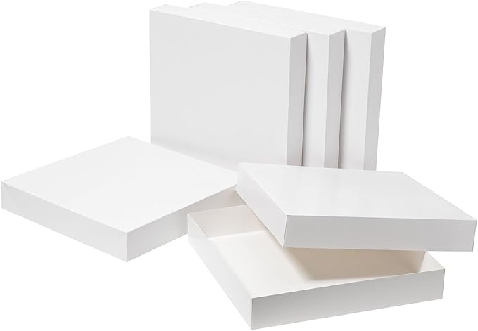 Mefleet 12x12x2 Inches Large Gift Boxes with Lids 10 Pack Flat Square Shirt Clothes Scarf Box for Christmas Presents, Holi...