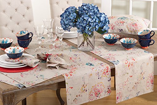 SARO LIFESTYLE Primavera Collection Printed Floral Home Décor