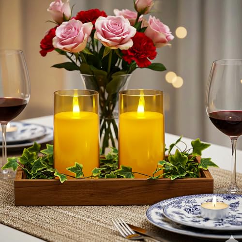 Homemory Realistic Flickering Flameless Candles, Battery Operated Candles, LED Fake Electric Candle with Remote Control an...