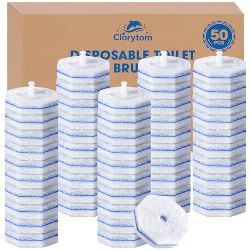 Clorytom 50 Count Toilet Wand Refills for Clorox, Premium Toilet Cleaner Refill Pads, Replacement Brush Heads Compatible W...