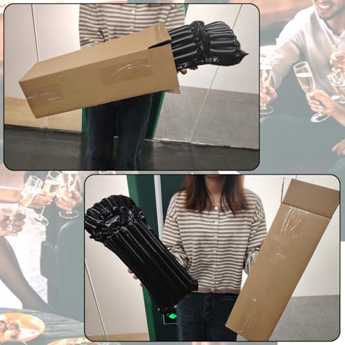 10 Wine Shipping Box Sets,Include 10 Wine Boxes for Shipping and 10 Bottle Protector Bags with 1 Reusable Air Pump,Inflata...