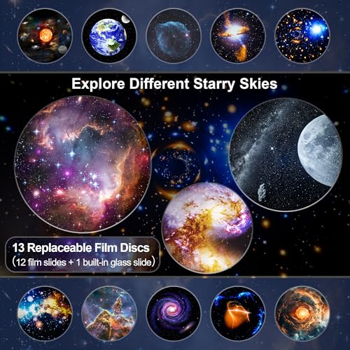 Planetarium Projector Pro for Bedroom, 13 in 1 Star Projector Galaxy Light, Ceiling Night Light Milky Way Mood Lighting wi...