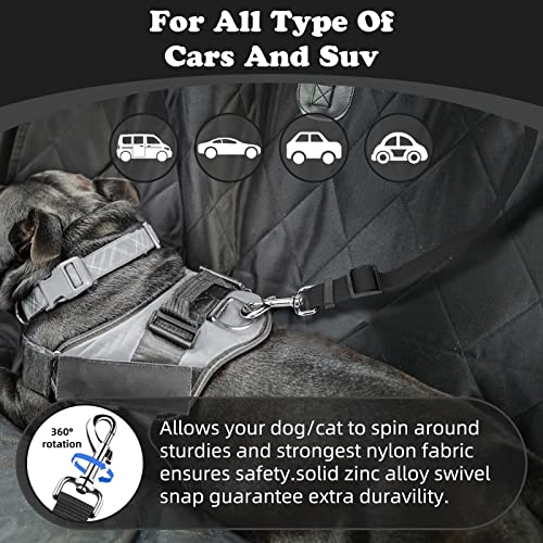 BWOGUE 2 Packs Dog Cat Safety Seat Belt Strap Car Headrest Restraint Adjustable Nylon Fabric Dog Restraints Vehicle Seatbe...