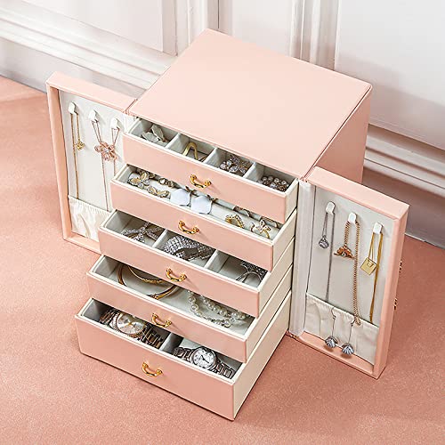 AOSIFIEL Cute Jewelry Box for Women teen Girls Jewelry Organizer Large Jewelry Organizers and Storage Faux Leather Jewelry...